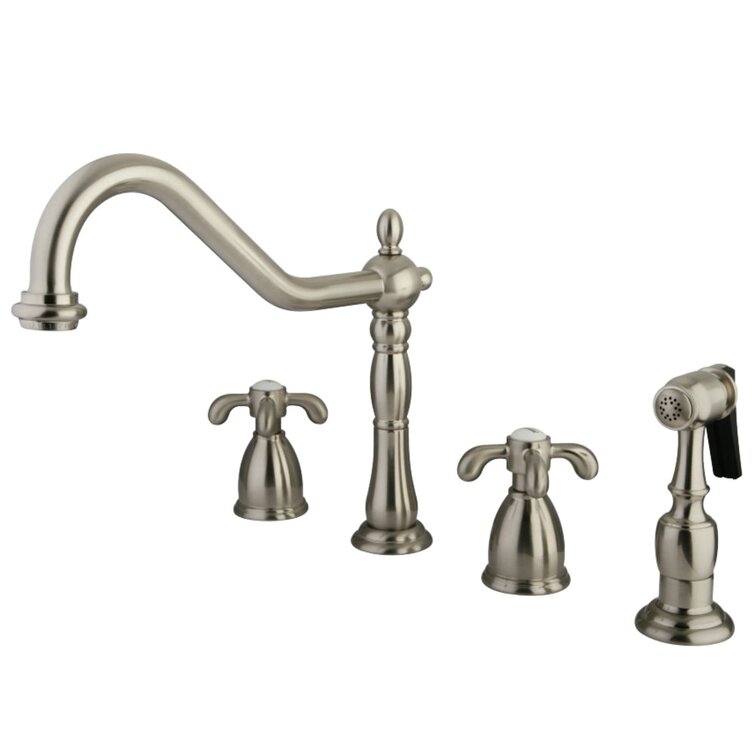 Kingston Brass French Country Double Handle Kitchen Faucet With